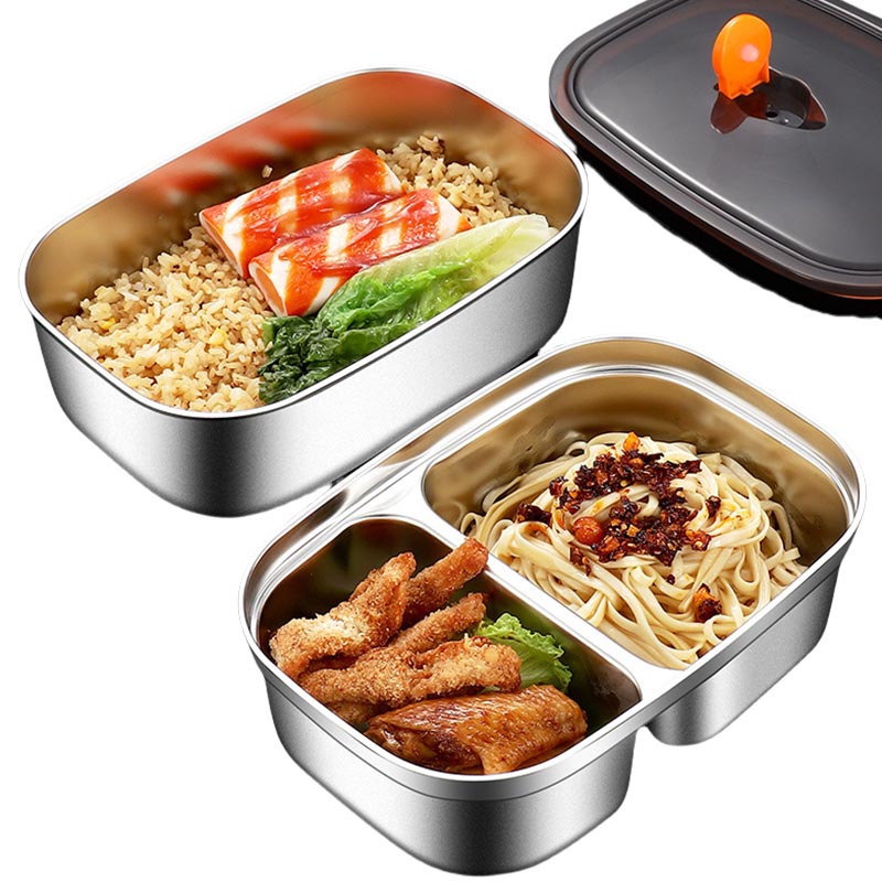 Bento Box Two Tier - Stainless Steel Lunch Box for Kids
