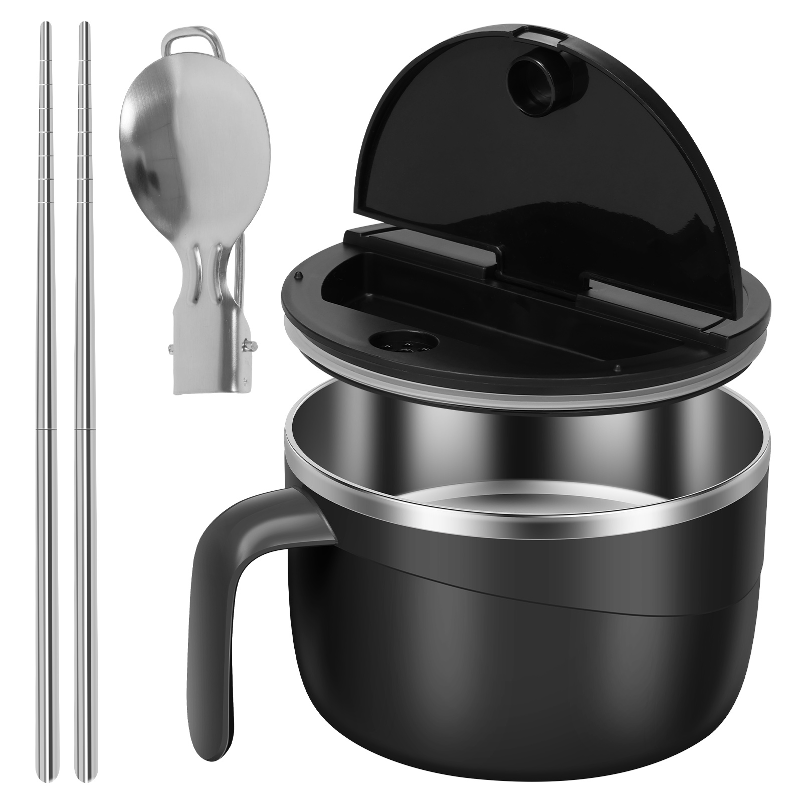 Bento Box Two Tier - 1200ML Ramen Bowl Stainless Steel Noodle