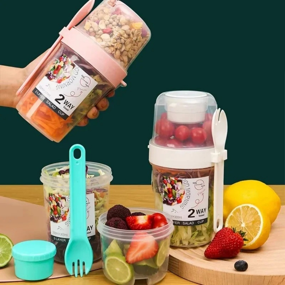 Portable Salad Cup Breakfast C - đánh giá và giá Bento Box Two Tier