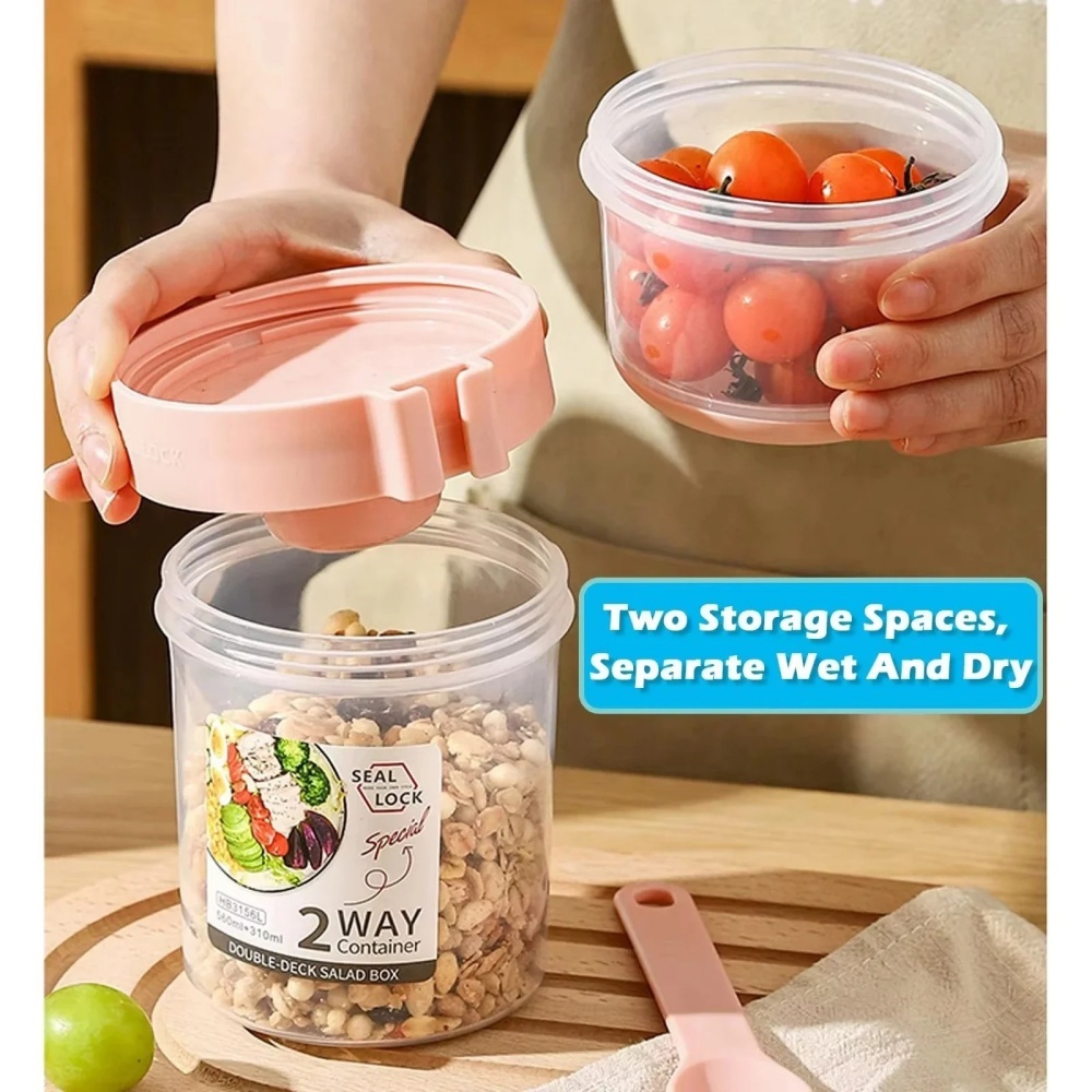 Portable Salad Cup Breakfast C - đánh giá và giá Bento Box Two Tier