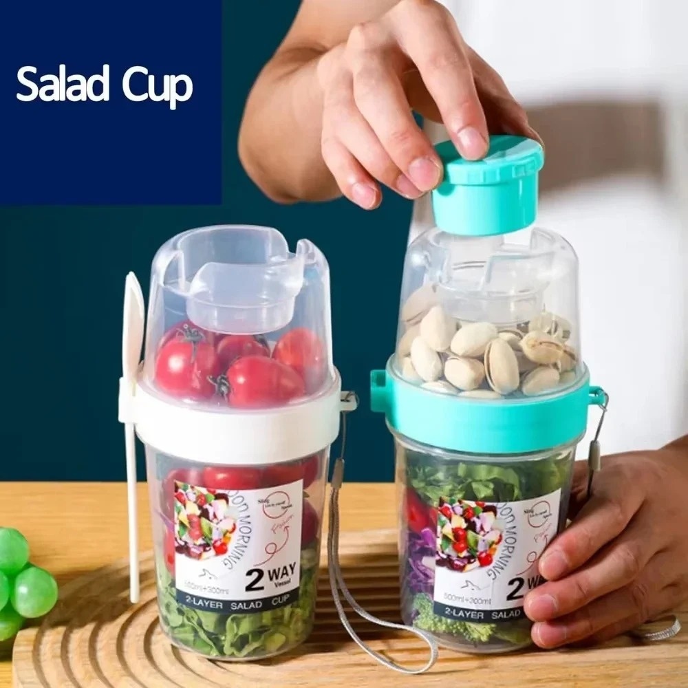 Portable Salad Cup Breakfast C - đánh giá và giá Bento Box Two Tier