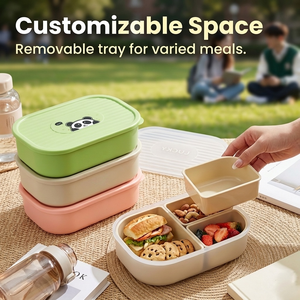 Portable Divided Plastic Lunch - đánh giá và giá Bento Box Two Tier