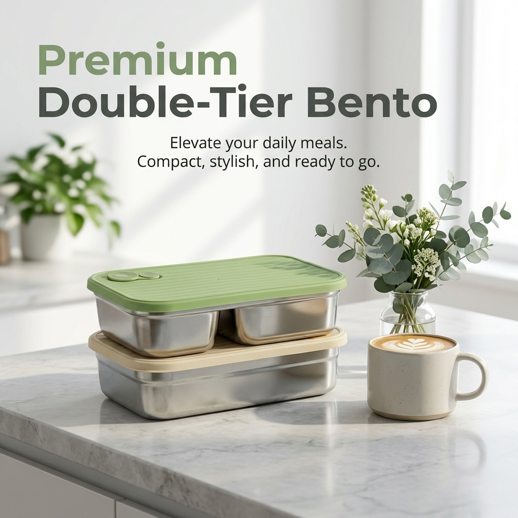 304 Stainless Steel Bento Lunc - đánh giá và giá Bento Box Two Tier