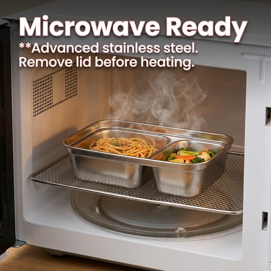 Microwave Safe 304 Stainless S - đánh giá và giá Bento Box Two Tier