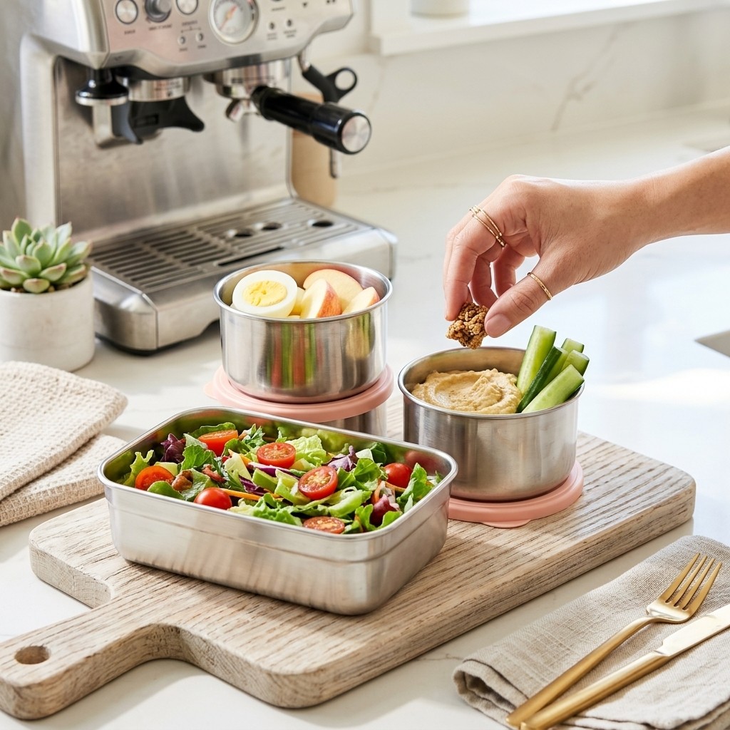 Microwave Safe 304 Stainless S - đánh giá và giá Bento Box Two Tier