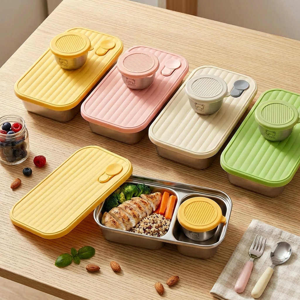 Portable Fruit Salad Food Cont - đánh giá và giá Bento Box Two Tier