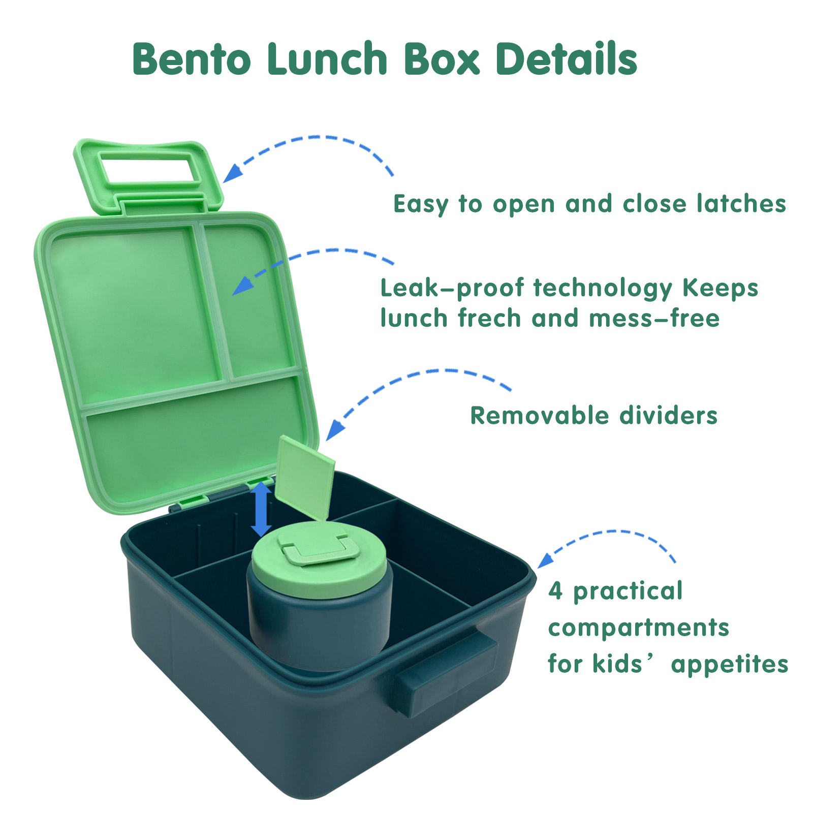 1 Set Bento Lunch Box for Kids - đánh giá và giá Bento Box Two Tier
