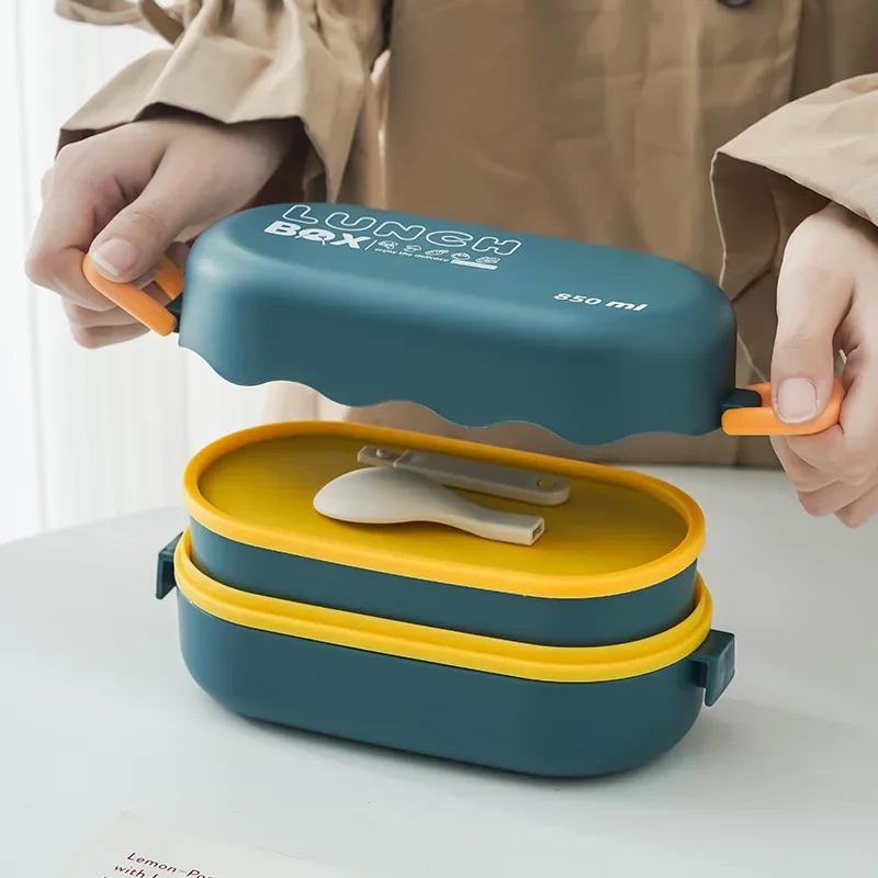850ML Lunch Box Double-layer P - đánh giá và giá Bento Box Two Tier