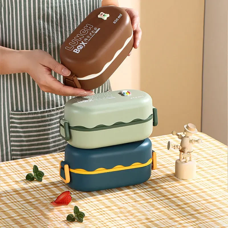 850ML Lunch Box Double-layer P - đánh giá và giá Bento Box Two Tier
