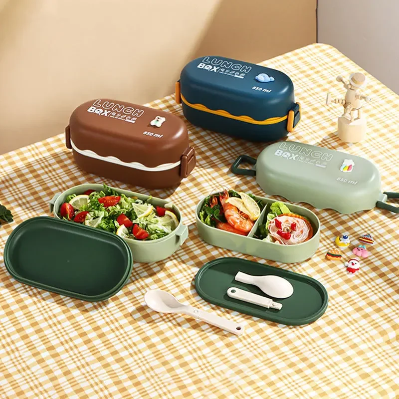 850ML Lunch Box Double-layer P - đánh giá và giá Bento Box Two Tier