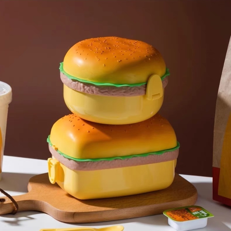 Hamburger Lunch Box Double Tie - đánh giá và giá Bento Box Two Tier