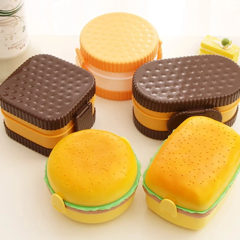 Hamburger Lunch Box Double Tie - đánh giá và giá Bento Box Two Tier