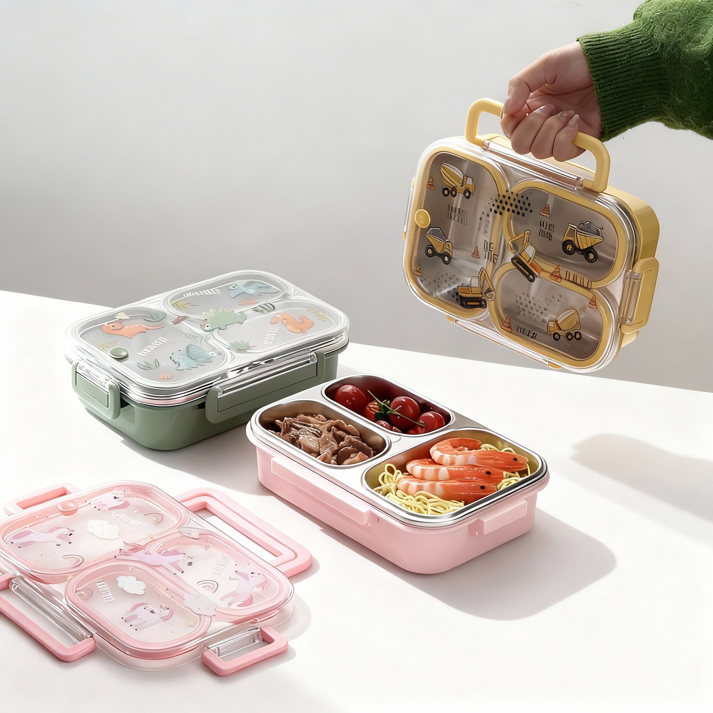 Large Capacity Cartoon Childre - đánh giá và giá Bento Box Two Tier